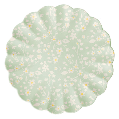 Floral Assorted Bamboo Large Plates, Set of 6