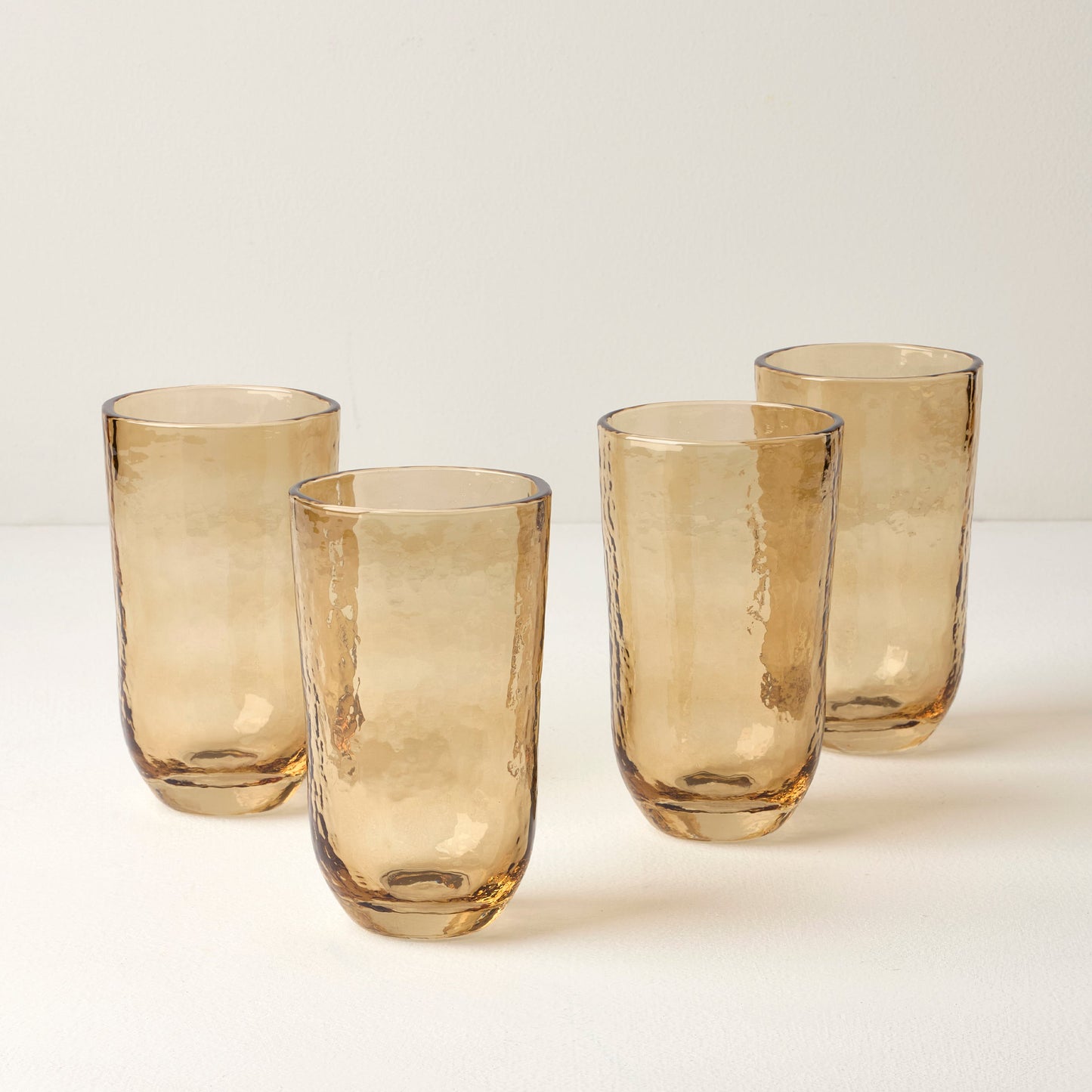 Homespun Amber Tall Tumbler - Set Of 4